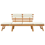 Garden Bench with Cushions 2-in-1 190 cm Solid Acacia Wood - Top-Down View