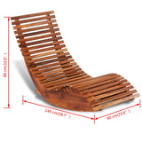 Rocking Sun Lounger Acacia Wood - Top-Down View