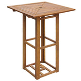 3 Piece Bistro Set Solid Acacia Wood - Front View