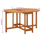 Garden Table 130x90x72 cm Solid Acacia Wood - Extra Image