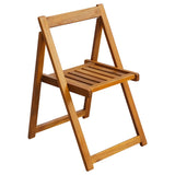 Folding Garden Chairs 2 pcs Solid Acacia Wood - Front View