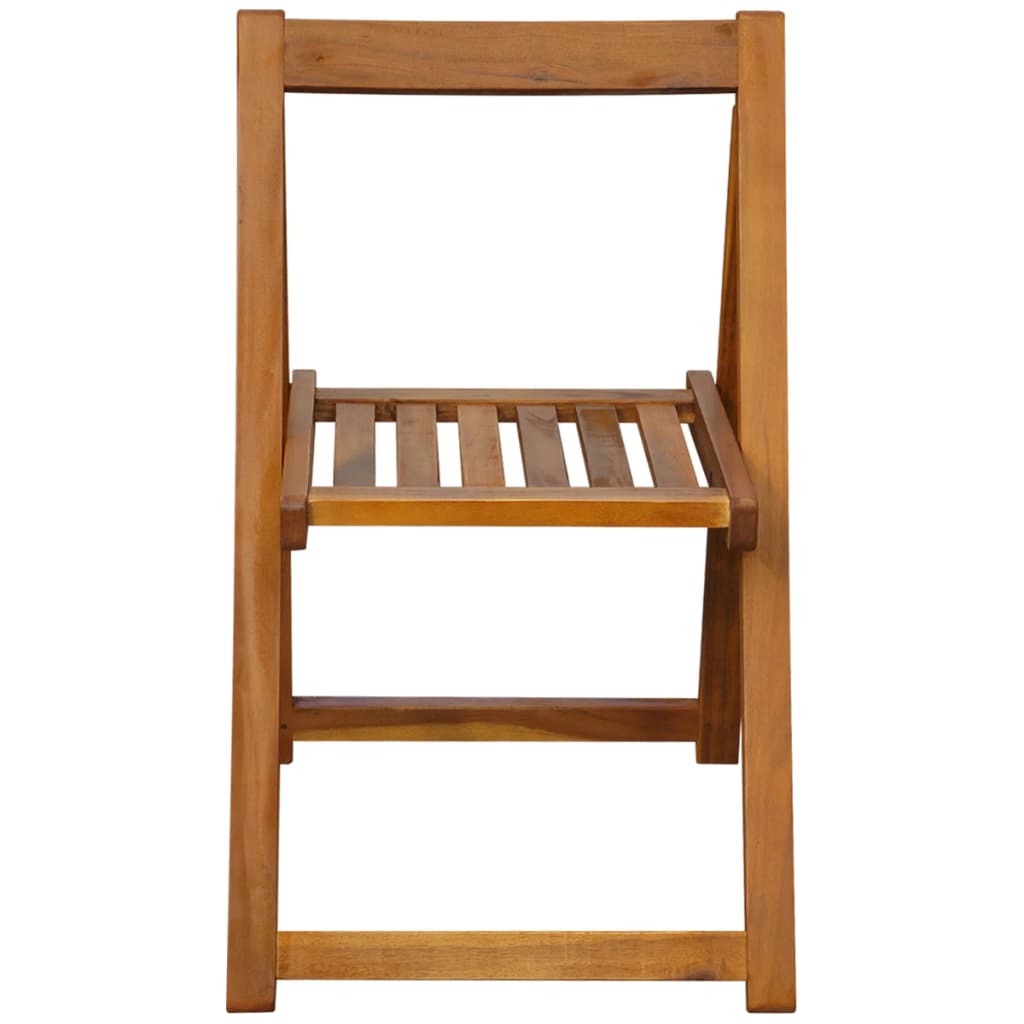 Folding Chairs 2 pcs Solid Acacia Wood