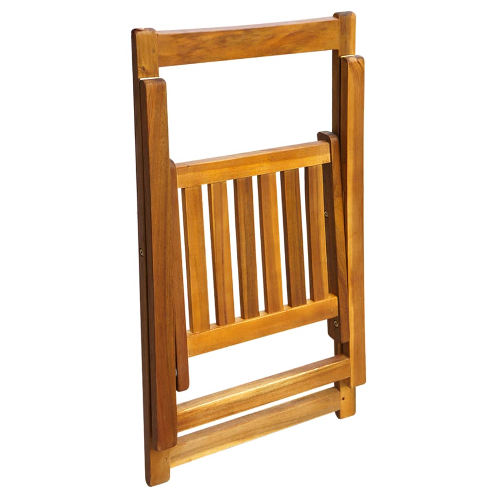 Folding Chairs 2 pcs Solid Acacia Wood