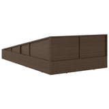 Garden Bed Brown 110x200 cm Poly Rattan - 45-Degree Angle