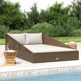 Garden Bed Brown 110x200 cm Poly Rattan