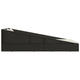 Garden Bed Black 110x200 cm Poly Rattan - Top-Down View