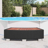 Spa Step Poly Rattan 92x45x25 cm Black - Side View