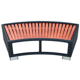 Spa Step Poly Rattan 92x45x25 cm Black