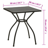 Bistro Table 50x50x70 cm Steel Mesh - 45-Degree Angle