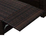 2 Piece Garden Lounge Set with Cushions Poly Rattan Brown - 45-Degree Angle