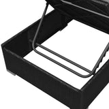 3 Piece Garden Lounge Set with Cushions Poly Rattan Black - 45-Degree Angle