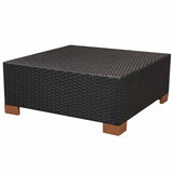 8 Piece Garden Lounge Set with Cushions Poly Rattan Black - Extra Image