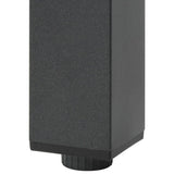 Garden Table Black 80x80x74 cm Aluminium and Glass - Close-Up Angle