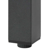 Garden Table Black 190x90x74 cm Aluminium and Glass - Close-Up Angle