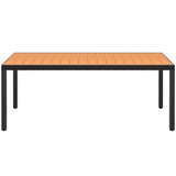 Garden Table Brown 185x90x74 cm Aluminium and WPC