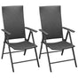 Stackable Folding Chairs 2 pcs Poly Rattan Black