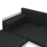 5 Piece Garden Lounge Set Textilene Aluminium Black - Extra Image