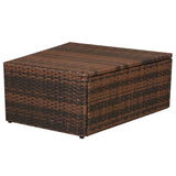 10 Piece Garden Lounge Set with Cushions Poly Rattan Brown - Extra Image