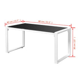 4 Piece Garden Lounge Set with Cushions Steel White - Extra Image