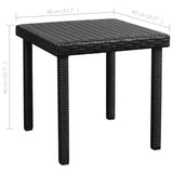 Sun Lounger with Cushion & Table Poly Rattan Black - Extra Image