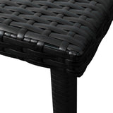 Sun Lounger with Cushion & Table Poly Rattan Black - Extra Image