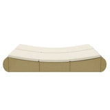 Outdoor Lounge Bed Poly Rattan Beige - Rear View