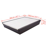 Outdoor Lounge Bed with Cushion Poly Rattan Brown - Low Angle