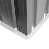 Garden Storage Shed Grey Metal 257x205x178 cm - Low Angle