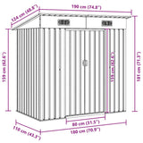 Garden Shed Green Metal