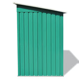 Garden Shed Green Metal - Side View