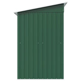 Garden Shed Green Metal - Rear View