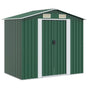 Garden Storage Shed Green Metal 204x132x186 cm