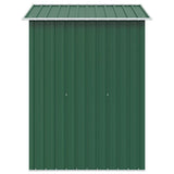 Garden Storage Shed Green Metal 204x132x186 cm