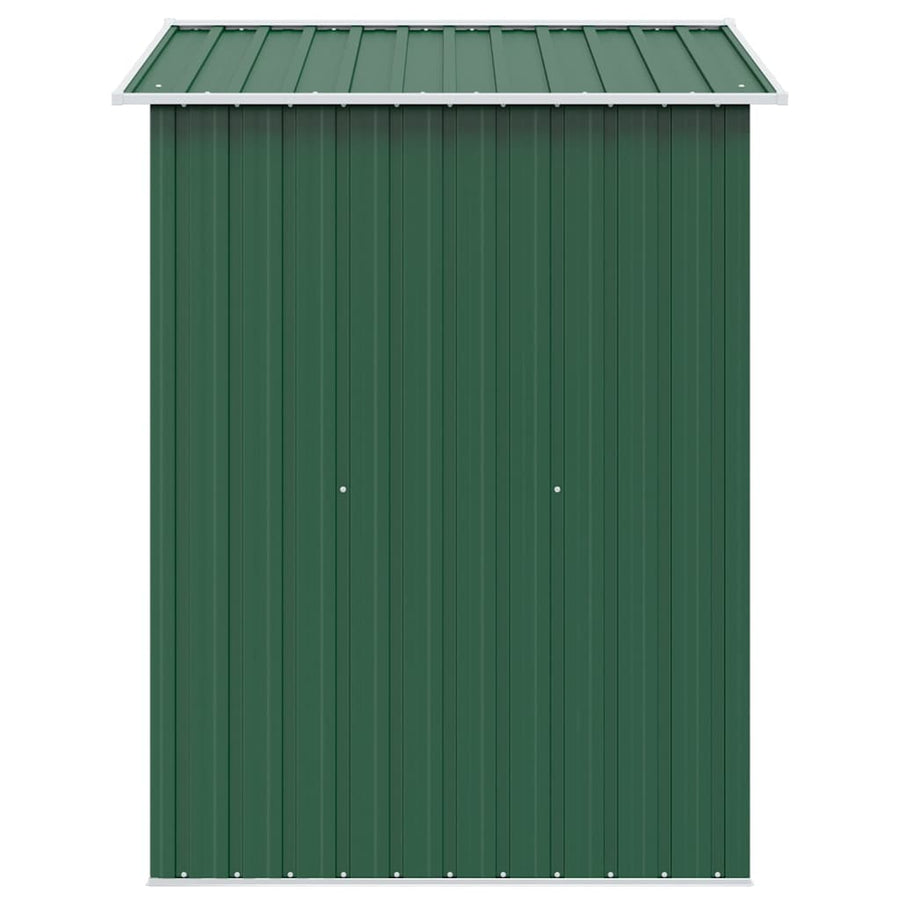 Garden Storage Shed Green Metal 204x132x186 cm