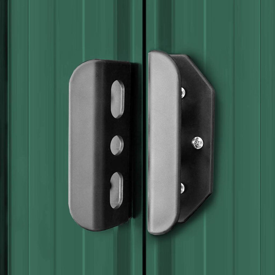 Garden Storage Shed Green Metal 204x132x186 cm