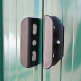 Garden Storage Shed Green Metal 257x205x178 cm - 45-Degree Angle