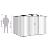 Garden Storage Shed Green Metal 257x205x178 cm