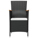 7 Piece Outdoor Dining Set with Cushions Poly Rattan
