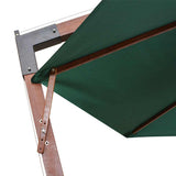 Hanging Garden Parasol 350 cm Wooden Pole Green