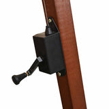 Hanging Garden Parasol 350 cm Wooden Pole Green
