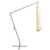 Outdoor Umbrellas Beige Polyester - Close-Up Angle