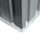 Garden Shed Grey Metal - Close-Up Angle