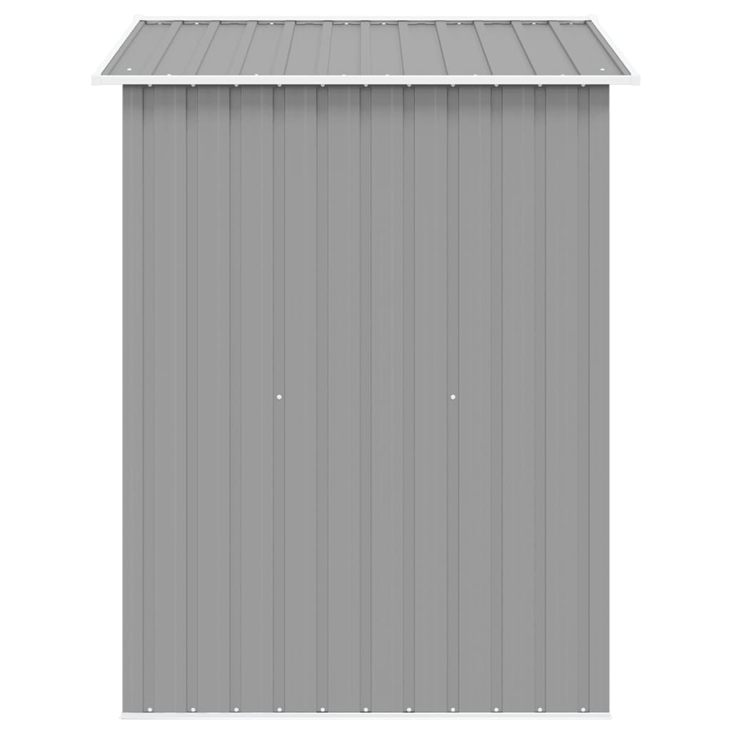 Garden Storage Shed Grey Metal 204x132x186 cm