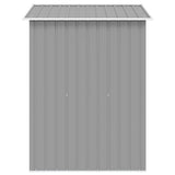 Garden Storage Shed Grey Metal 204x132x186 cm