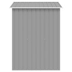 Garden Storage Shed Grey Metal 204x132x186 cm