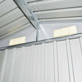 Garden Storage Shed Grey Metal 204x132x186 cm - Extra Image