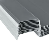 Roof Panels 12 pcs Galvanised Steel Grey - Top-Down View