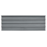 Roof Panel 12 pcs Grey 129 x 45 cm Galvanised steel - Front View