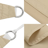 Sunshade Sail Oxford Fabric Square 2x2 m Beige - Close-Up Angle