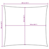 Sunshade Sail Oxford Fabric Square 2x2 m Beige